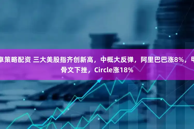 卓策略配资 三大美股指齐创新高，中概大反弹，阿里巴巴涨8%，甲骨文下挫，Circle涨18%